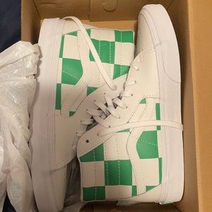 Shoes, high tops, leather